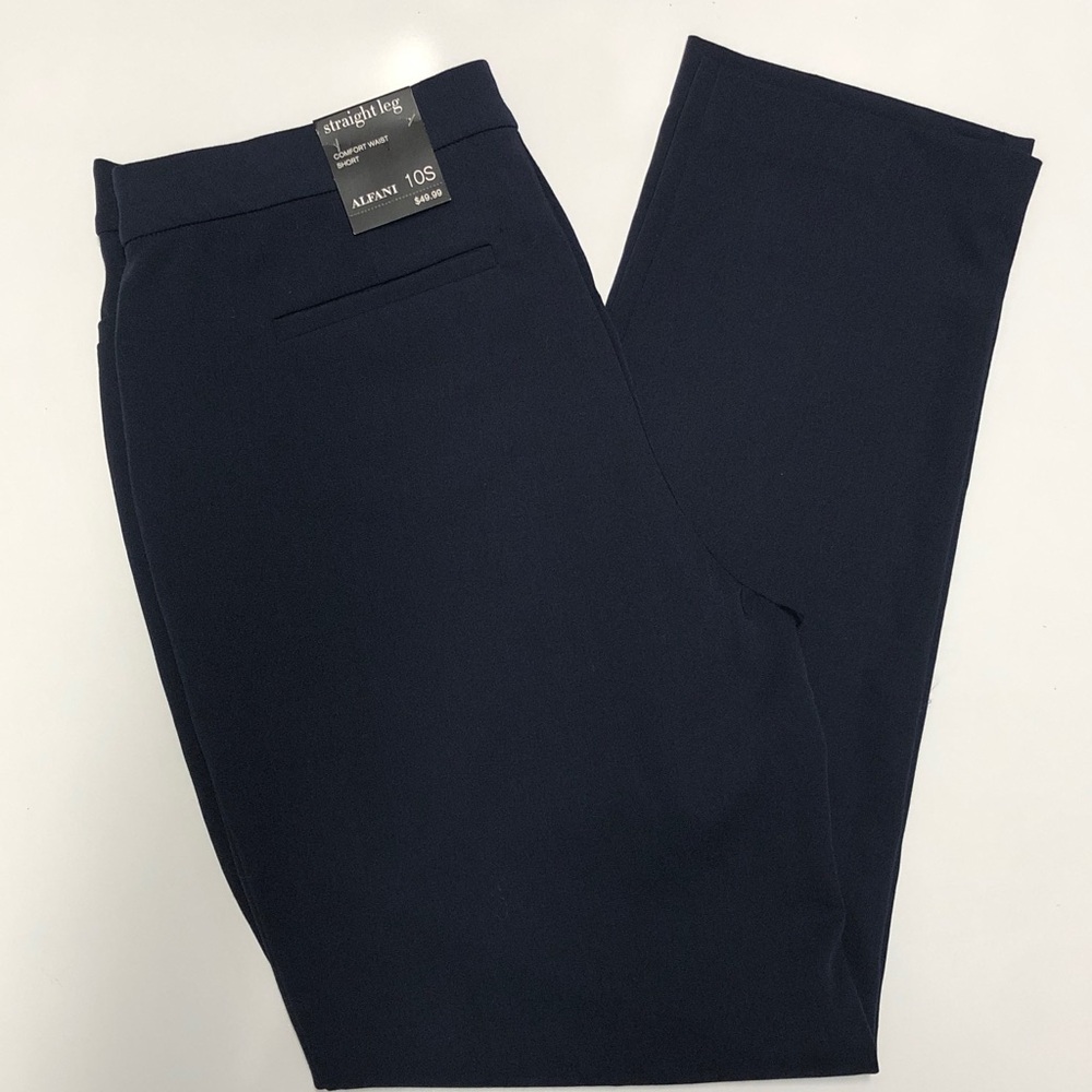 Alfani straight leg mid rise pants size 10 short